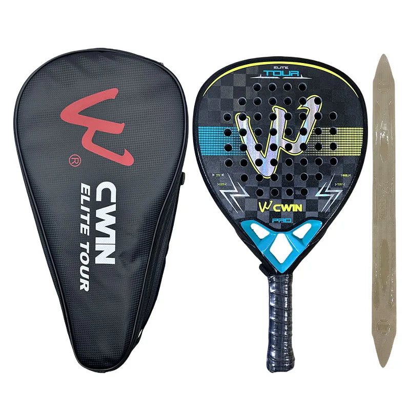 18k Camewin Carbon Surface EVA Foam Padel Racket – Lightweight Control Paddle with Carry Cover