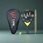 18k Camewin Carbon Surface EVA Foam Padel Racket – Lightweight Control Paddle with Carry Cover