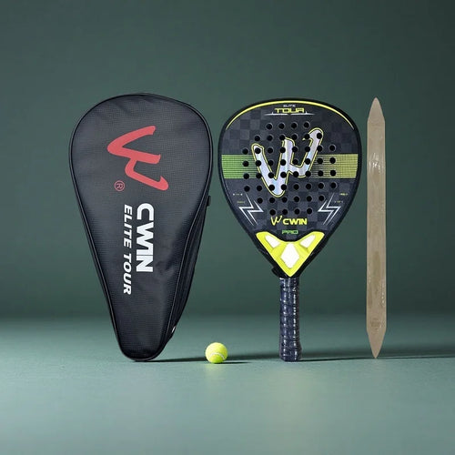 18k Camewin Carbon Surface EVA Foam Padel Racket – Lightweight Control Paddle with Carry Cover