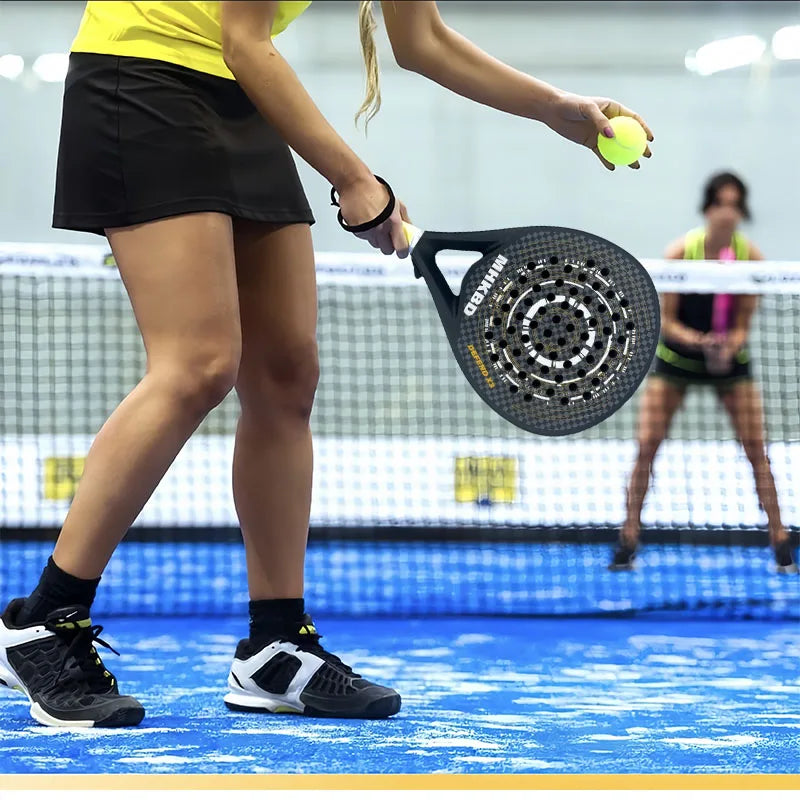 MKHBD Carbon‑Surface EVA Foam Padel Racket with Protective Cover — Lightweight Control Paddle