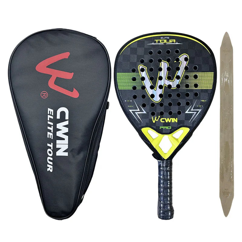 18k Camewin Carbon Surface EVA Foam Padel Racket – Lightweight Control Paddle with Carry Cover